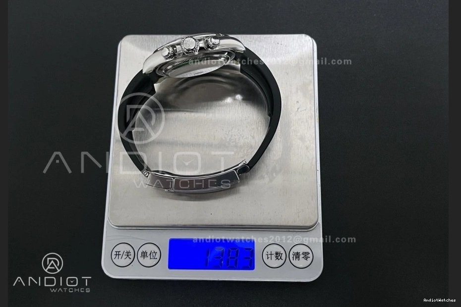 SoftTouch Diamonds Strap Silver Daytona VS4131 on Dial Edition 816 Oysterflex 1:1 VSF Best Black V2 (Weighted) 126519 1123